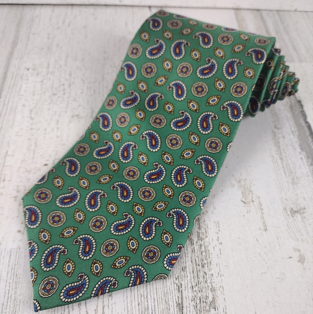 Leonardo Strelli Men's Silk Paisley Necktie By Tie Rack